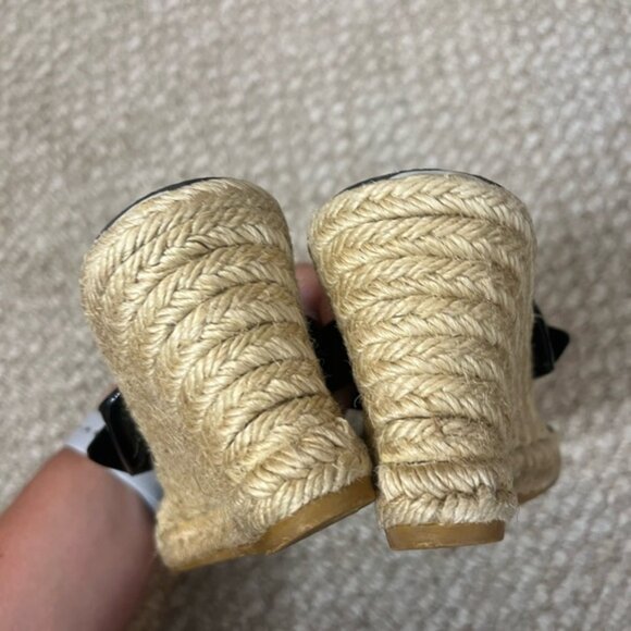 Burberry Nova Check Plaid Wedge Espadrille Sandals Size 39 Black - Picture 8 of 10